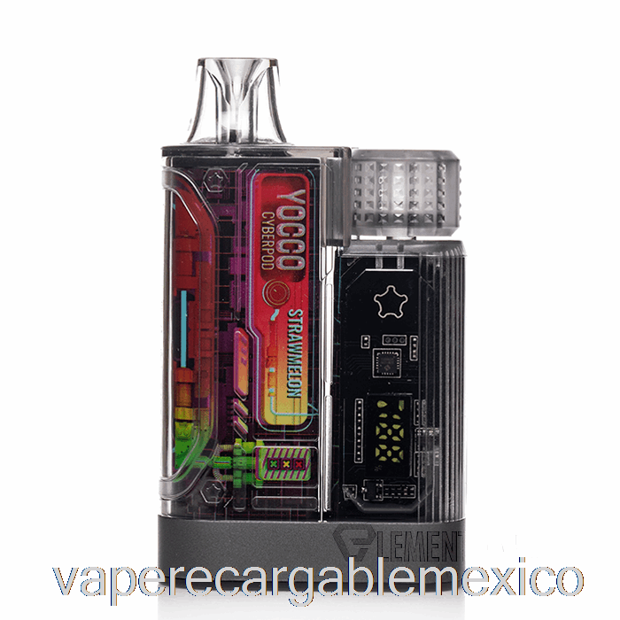 Vape Recargable Yocco Cyberpod 12000 Desechable Melón Paja